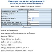 Расчет фундаментных стен